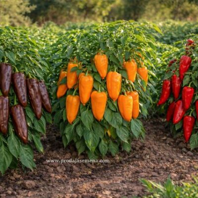 Domaća Miks paprika (čokoladno, narandžasto, crvena)